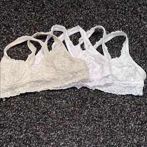 Aerie Lace Criss Cross Bralettes